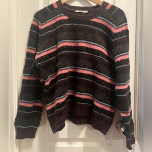 J Brand Alpaca Wool Knit Striped Sweater L